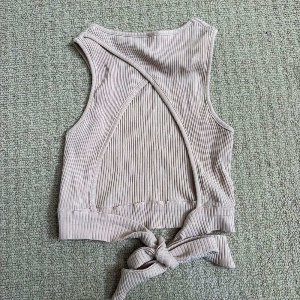 Morning Mist Ribbed Tank Top - Picture 2 of 3
